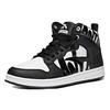 Anta Slip Resistant Abrasion Resistant High top Skateboard Shoes Women's Black White 92648060-2