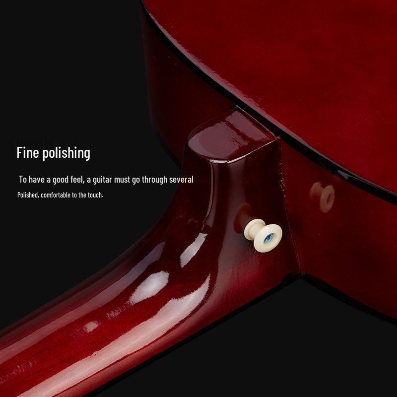 30-Inch Classical Guitar, All Linden Wood, Gloss Finish, Rounded Corners