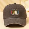 A Stylish Unisex Baseball Cap with a  Print Featuring a Classic Vintage Washed Design Lightweight And Curved Brim Suitabl