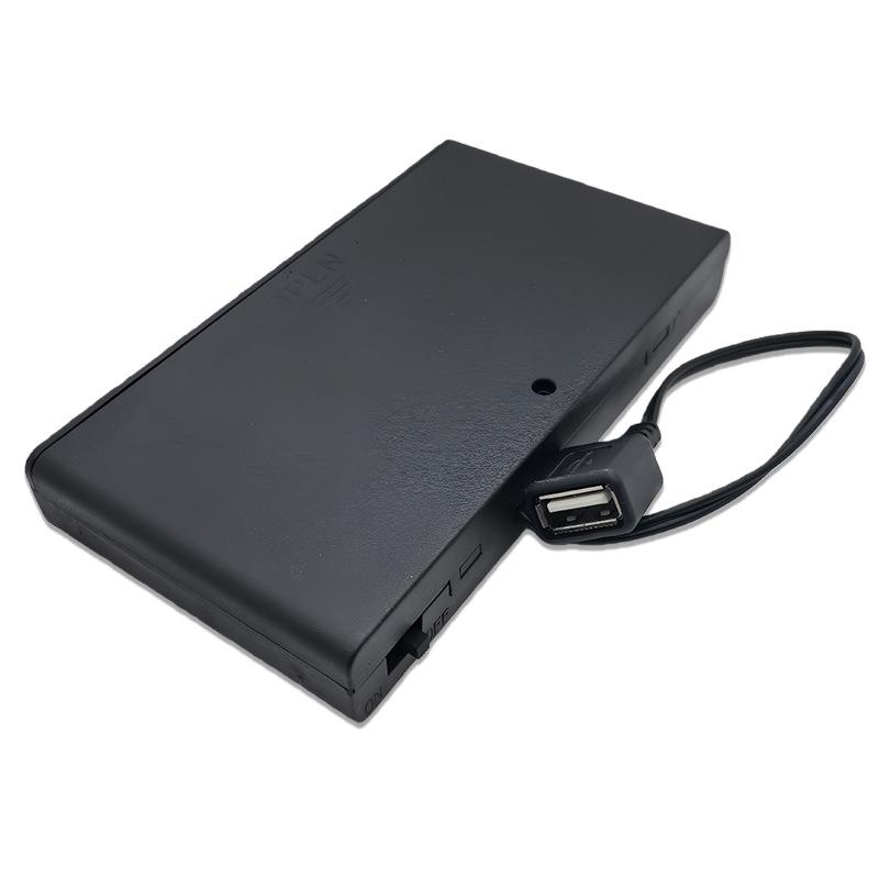 

1Pcs USB Mini Power Supply Battery Box 8 X AA With Cover And Switch For 12V LED Strip Lights - USB Battery Box