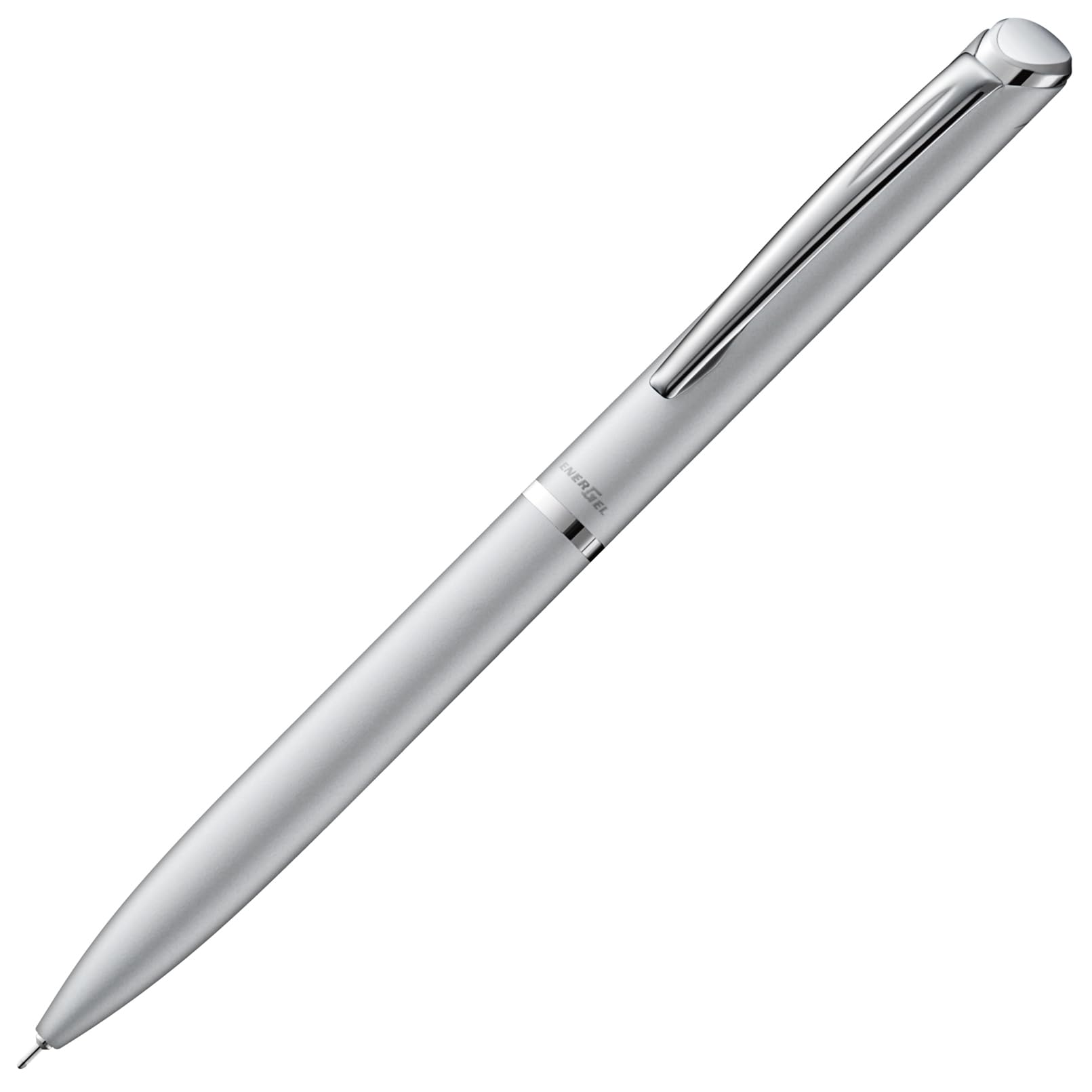 Pentel EnerGel Philography Ballpoint Gel Silver Black Pen, Ink, 0.5mm, Barrel, BLN2005Z,