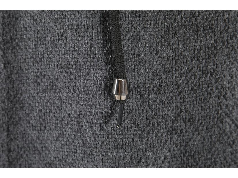 Men's Plus Velvet Hooded Knitwear Cardigan – Thickened, Windproof, Warm Mid-Length Jacket for Autumn/Winter (Middle-Aged & Elderly)