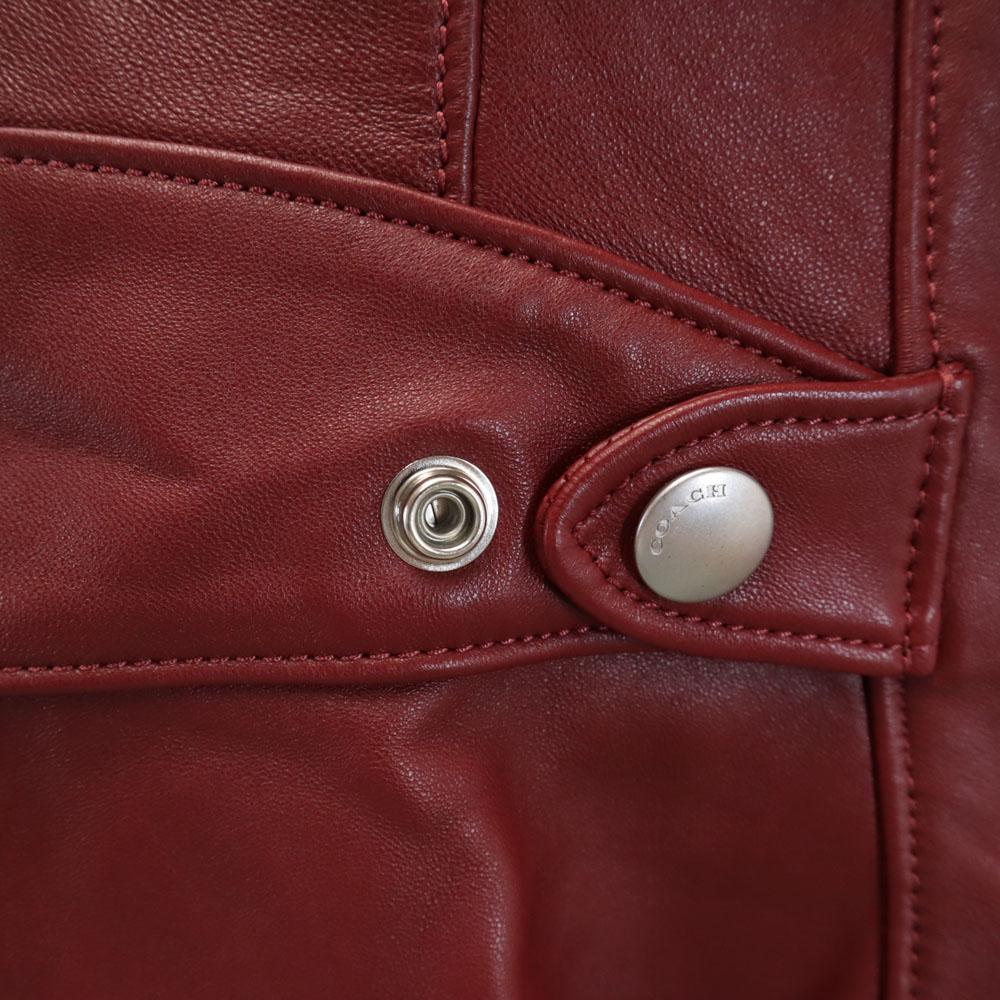COACH F33830 Double riders jacket S Red leather jacket Women Used
