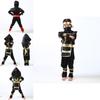 Stunning Boys Kids Ninja Assassin Samurai Warrior Fancy Dress Costume For Halloween