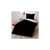 Parure housse de couette 1 personne - 140x200 cm - 100% Coton - Bicolore Noir et blanc
