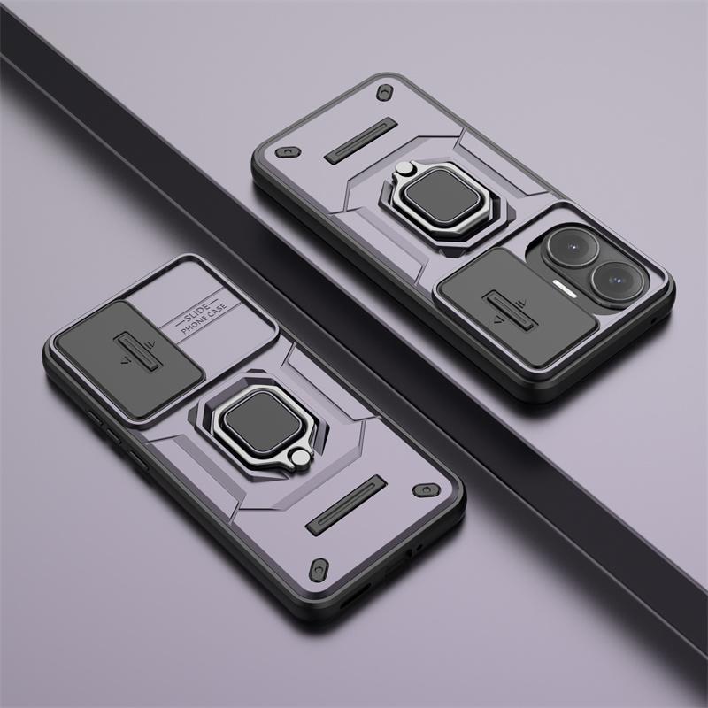 Armor Stoßfeste Hülle Für Xiaomi Poco F7 5G Schutzhülle Ring Magnetischer Ständer Halter Coque Fundas Capa