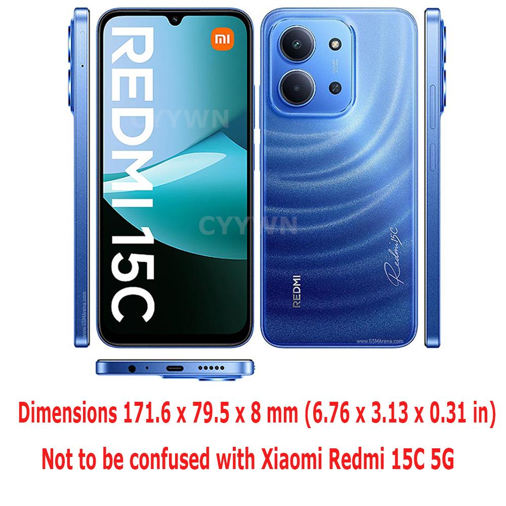 Nárazuvzdorný pancéřový obal pro Redmi 15C 4G 171,6 MM Držák do auta Kryt telefonu pro Redmi 15C Ochrana objektivu fotoaparátu Fundas