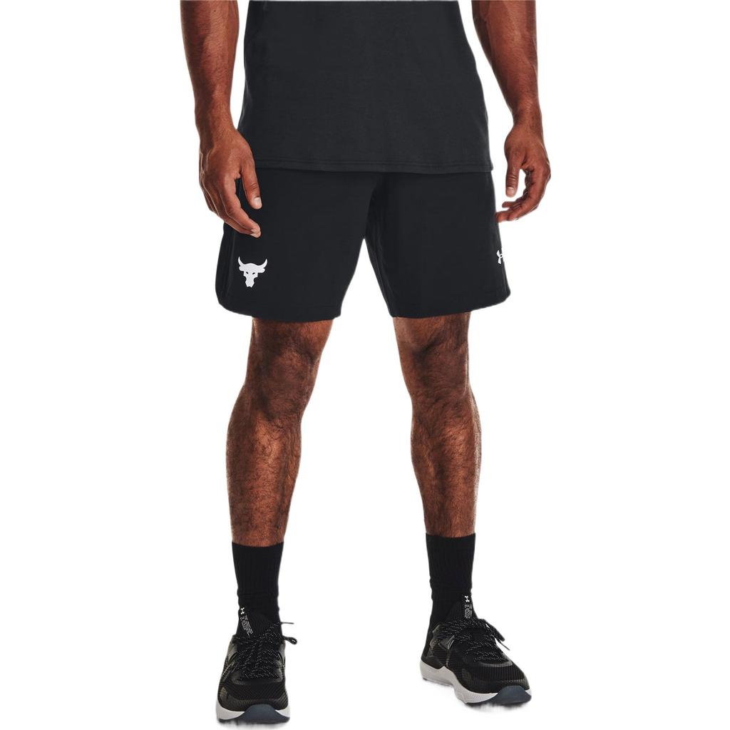 Under Armour Shorts à cordon de serrage à logo imprimé uni Homme Bas Noir 1361616-002