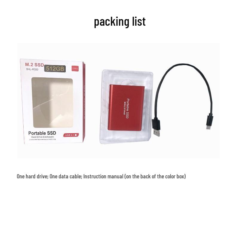 PSSD Mobile Solid State Drive: External USB Flash Storage 512GB/1TB/2TB for Phone Expansion
