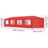 Party Tent 1200 X 300 X 255 Cm Red PE and Steel