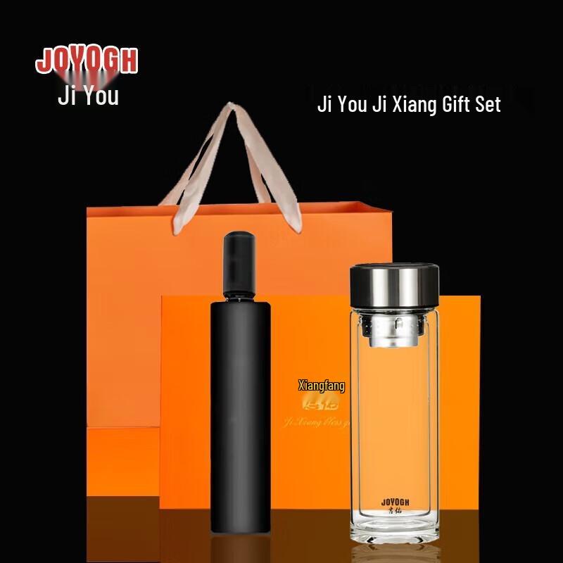 JOYOGH Double Wall Glass Tea Infuser Bottle Gift Set