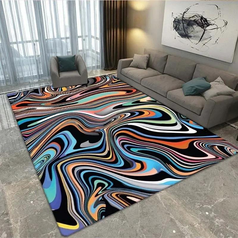 

Colorful Abstract Ripple Floor Mats Door Front Decoration Home Living Room Floor Mats 40x60cm
