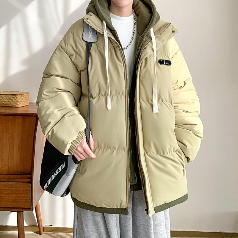 

Поддельная двухпредметная хлопковая одежда Мужской и женский отдел Зимний тренд Свободная и утолщенная хлопковая одежда в виде хлеба Парные хлопковые куртки XL