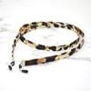 Leopard Print Eyewear Chain For Women With Fabric Material And Geometric Line Design