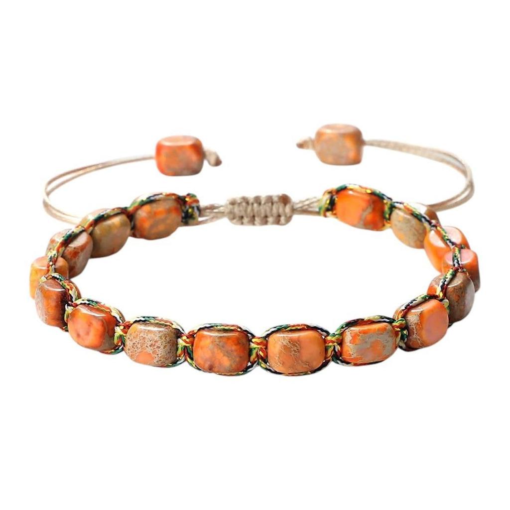 Natural Stone Bead Bracelet For Men And Women Retro Adjustable Bracelet
