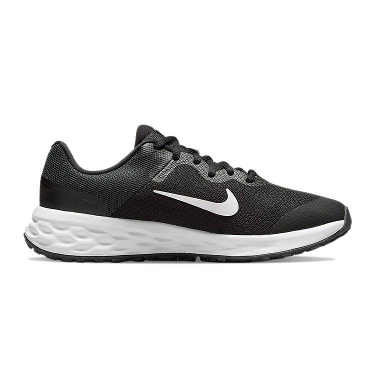 Nike Revolution 6 GS Black White Kids Sneakers Dark-Smoke-Grey DD1096-003