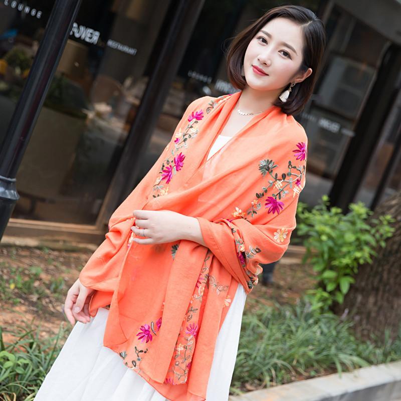 Jarní/Léto nový dámský hedvábný šátek 90 * 180 cm Simulovaný čtvercový šátek z hedvábného kepru Módní velký čtvercový šátek s potiskem Profesionální šátek