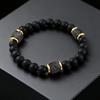 Unique Square Lava Stone Natural Agate Beads Bracelets for Men, Natural Stone Beaded Chain Bracelet, Fashion Jewelry Gifts