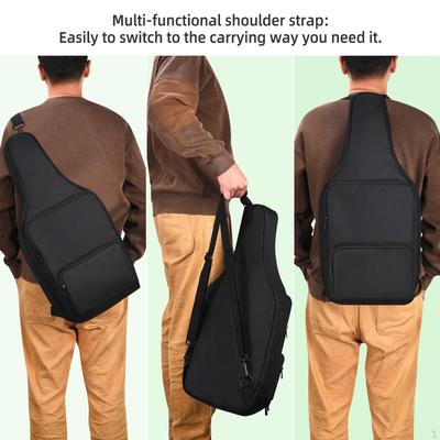 Guitar Case Backpack Shockproof Practical Soft with Side Handle
