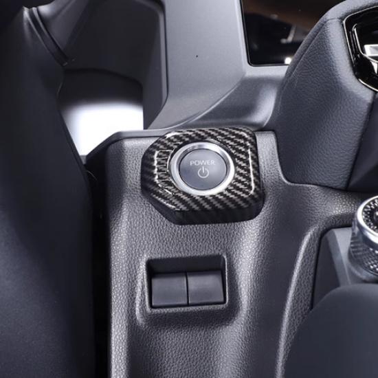 For Toyota Land Cruiser 2024 2025 Carbon Fiber Engine Switch Frame Trim