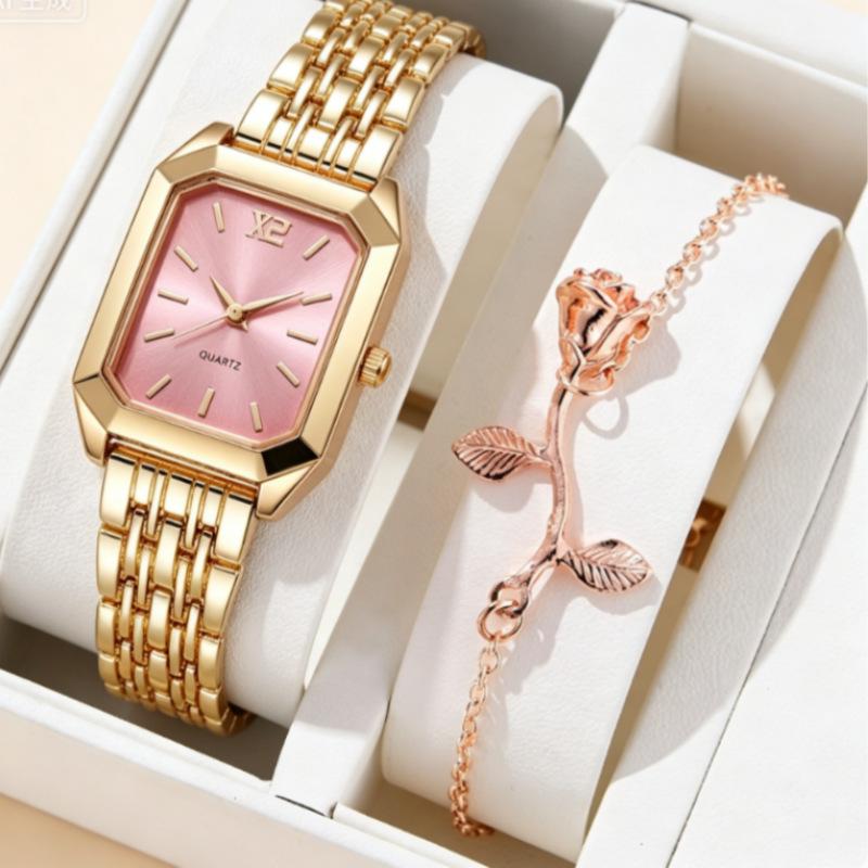 Square Watch Student Style Niche Retro Simple Light Luxury High-End Steel Belt Watch Lady factory direct price