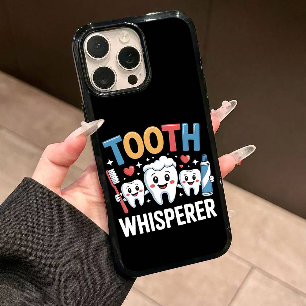 

Милий Чохол для Телефону з Зубами для Стоматолога Для IPhone 17 Pro 16 Plus 16 Pro Max 15 14 13 12 11 Задня Кришка з PC+TPU iPhone 17 Air
