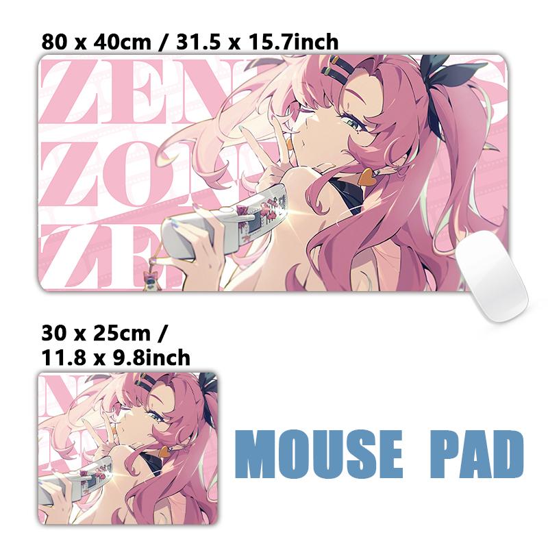 Anime Zzz Mouse Pad 900x400mm Large NonSlip Gaming Desk Mat Laptop Keyboard Tray Office Zenless Zone Zero Black