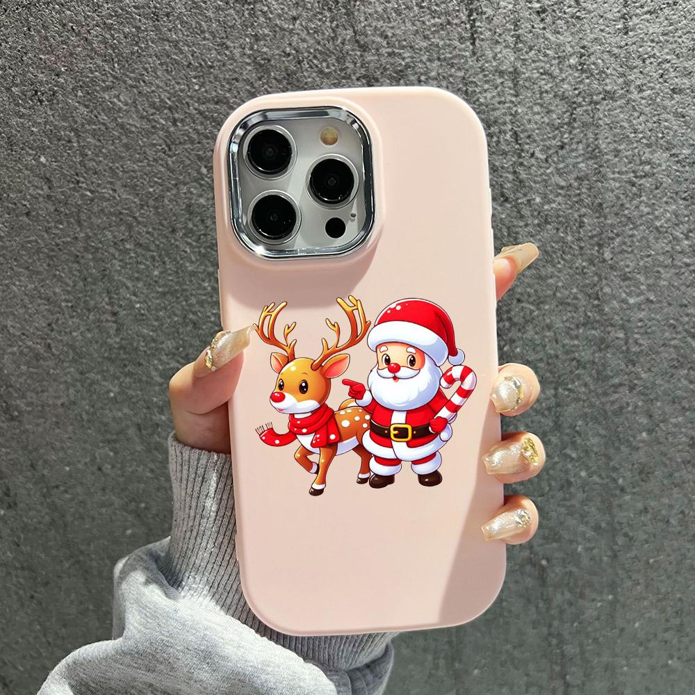 N100 Веселые рождественские мягкие чехлы для телефонов iPhone 15 16 Pro Max Xiaomi 11 — фото 19