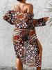 2025 Retro Long Sleeve One-Piece Bikini Cover-up for Women