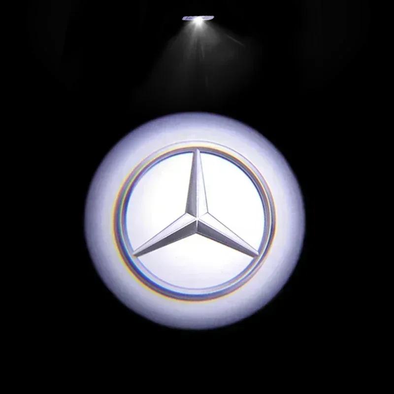 

Car Sticker 2025 Hot For Benz 2pcs Car Door Welcome Light Led HD Projector Lamp Courtesy Lights For Mercedes Benz A C E Class GL