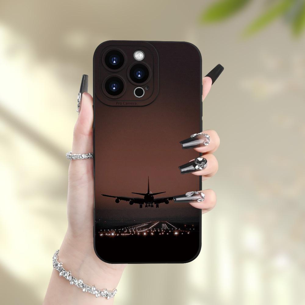 Twilight takeoff pattern phone case suitable for iPhone 17 16 15 14 13 12 11 Pro/Max/Plus anti drop and shockproof back cover