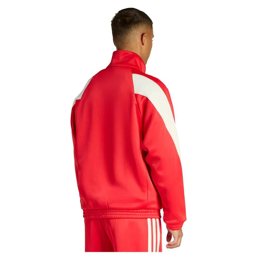 Adidas Stadium Sweatshirt full zip dynamic colorblock red