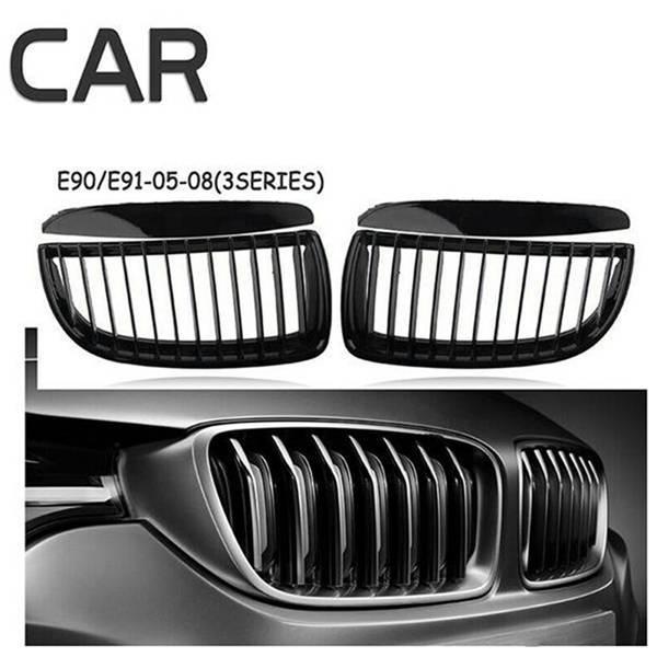 1 Pair Compatible with 2005-2009 BMW 3 Series E90/E91 Kidney Grille