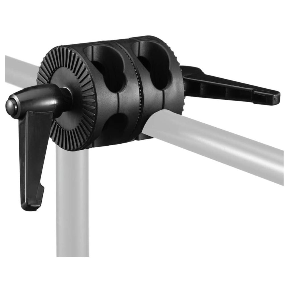 Multi Functional Dual Head Grip Swivel Clamp Head Holder Bracket Mounting Adapter Compatible for Light Stand,Extension Boom Arm and Photography Studio