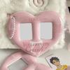 1PC Photo Sleeve Photocards Protector Heart Shaped Card Pocket Photo Frame Double Slot Photo Card Holder Pendant PVC Keychain