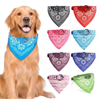 Colliers pour chien avec foulard imprimé Mignon Réglable Petit chien Bandana Collier Cravate Chiot Animal de compagnie Serviette baveuse Accessoires pour chat
