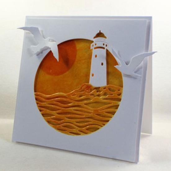 Kruhový maják Kovové vyřezávací raznice DIY Scrapbook Emboss Paper Cards Album Stencil