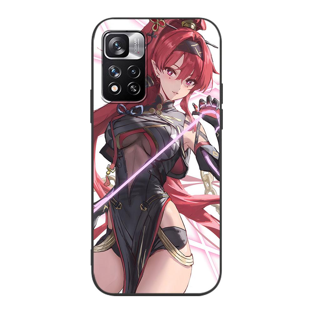

Yinlin Wuthering Waves Case for Xiaomi Redmi 10A 10C 9C 12C 9A 9i 10 12 9 Prime 9T K40 Pro Black Soft TPU Mobile Phone Bag Cover Redmi K40 Pro