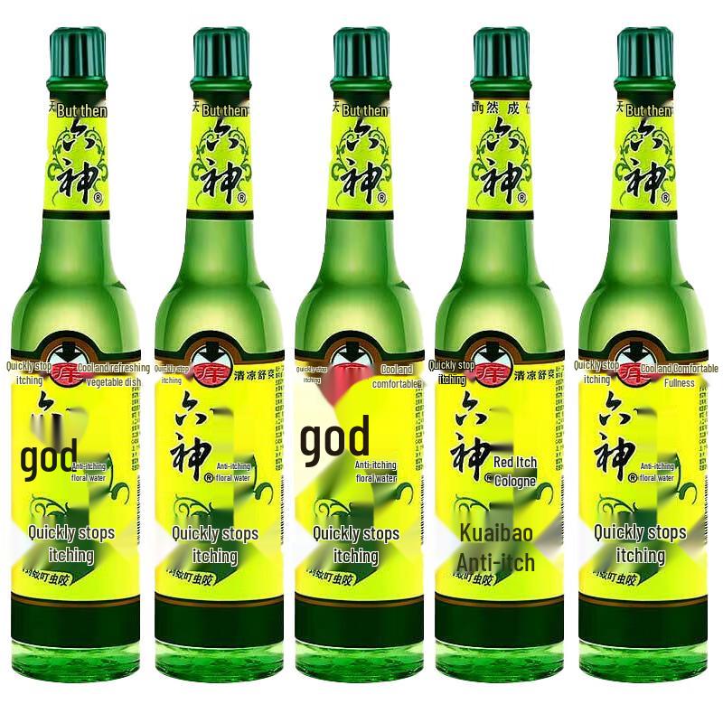 Six God Anti-Itch Florida Water 5-Pack (95ml) with Cleaning Wipe
