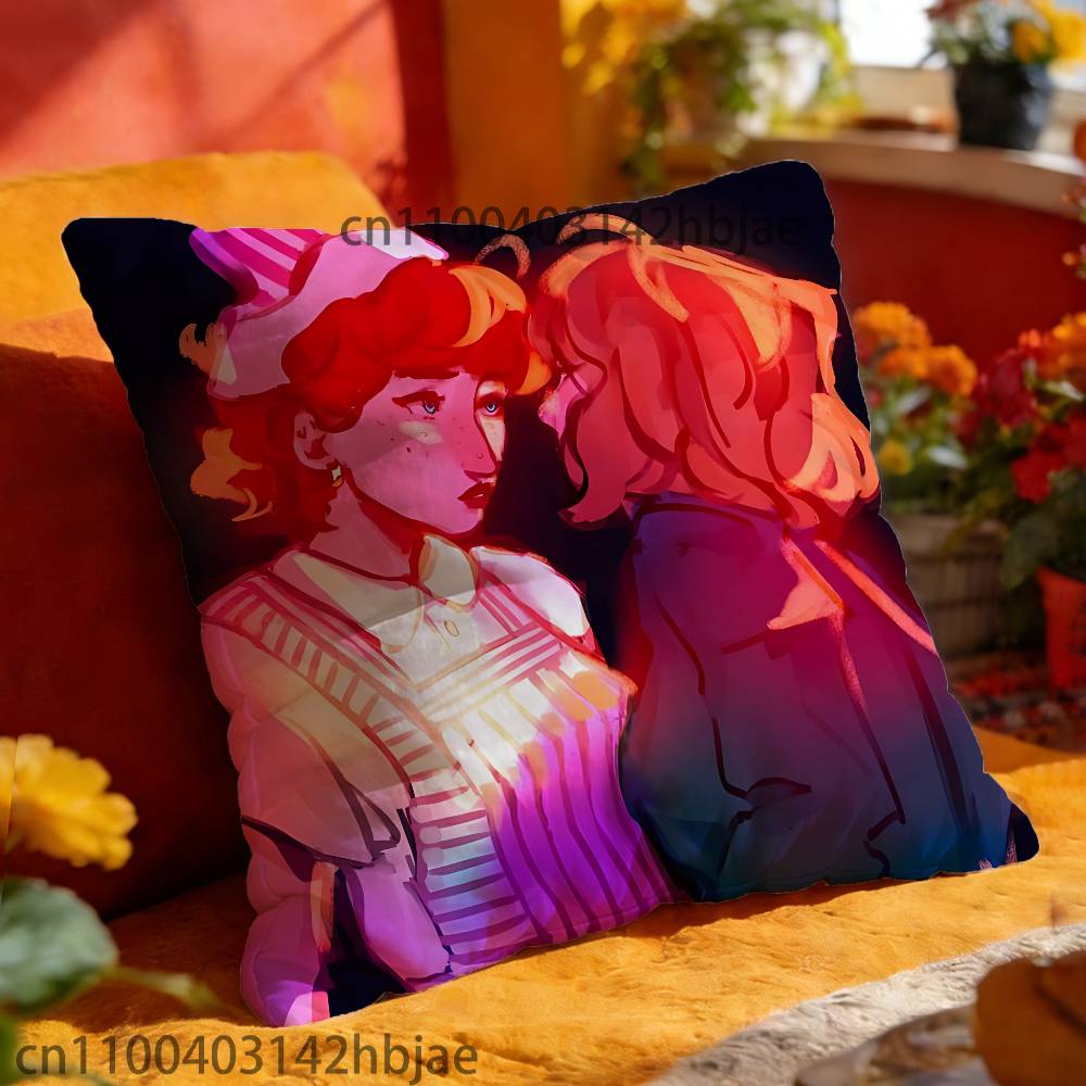 Rockie V-Vickie and R-Robin Pillow Case Print Polyester Fiber 40X40 Cm Home Sofa Throw Cushion Cover Decoration