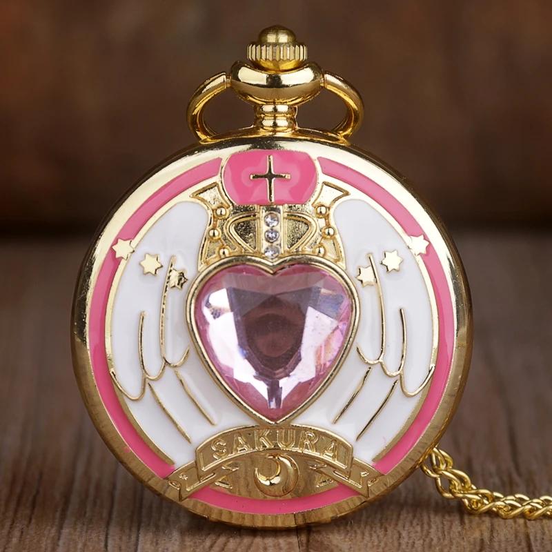 10pcs/lot Wholesale Fashion Design Movie Theme Quartz Pocket Watch with Chain Men Women Kids Necklace Pendant Clock Watch Gifts