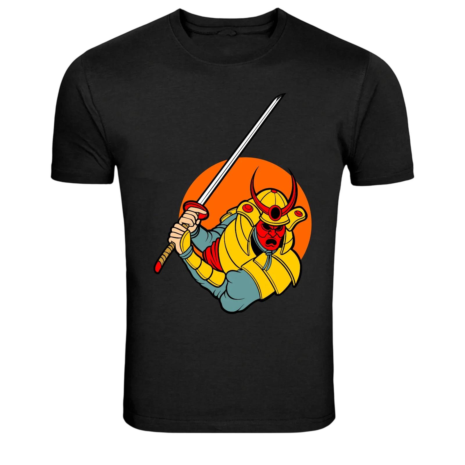Samurai Warrior With Katana Japanese Fighter T-Shirt XL