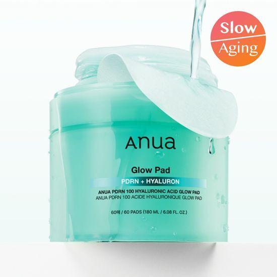 Anua PDRN 100 Hyaluronic Acid Glow Pad 60 Sheets /PDRN + Hyaluronic Acid + Collagen / #a Hydrating Glow