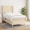 Slatted Bed Base with Mattress - Maison Exclusive - Cream - 80x200 Cm - Adjustable Headboard