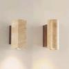 Wabi Sabi Yellow Marble Wall Lamp Led Bedside Japan Bedroom Living Room Wall Light Travertine Stair Corridor Decor Sconce