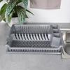 Gray dish drying rack 46x37x8.5 cm