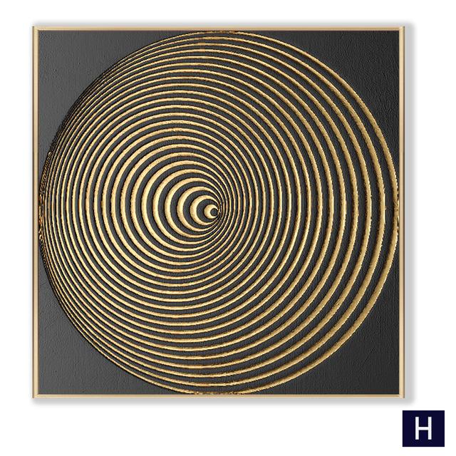 Abstract Vintage Gold Luxury Posters Nordic Canvas Art Painting Home Decor Wall Art Retro Print Living Room Minimalist Picture