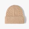 Japanese Winter Warm Simple Twist Woolen Cap Female Earflaps Slipover Male Beanie Student Hat