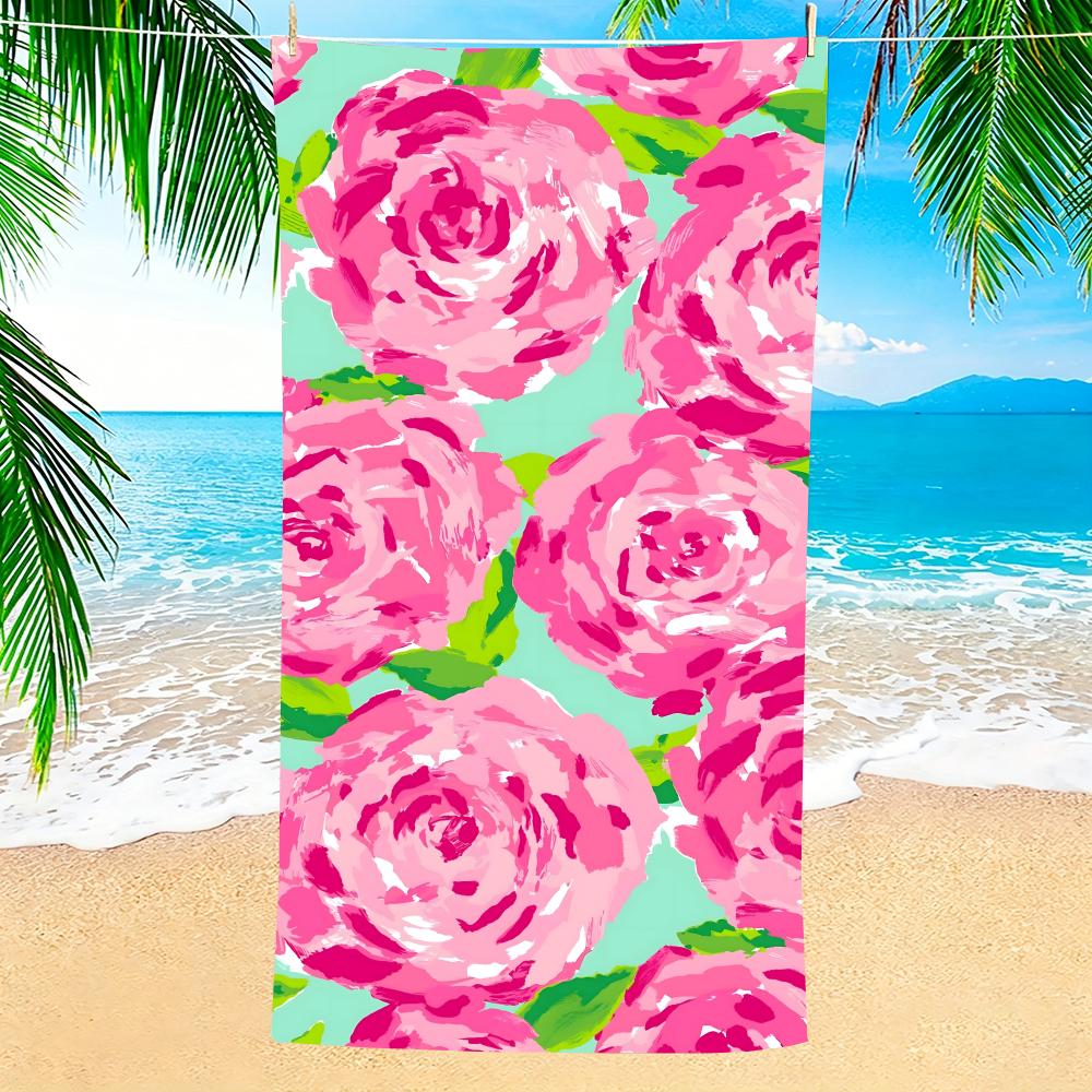 Towel Microfiber beach towel, quick-dry, sand-free, ultra-fine fiber, super soft. L-Lilly Pulitzers