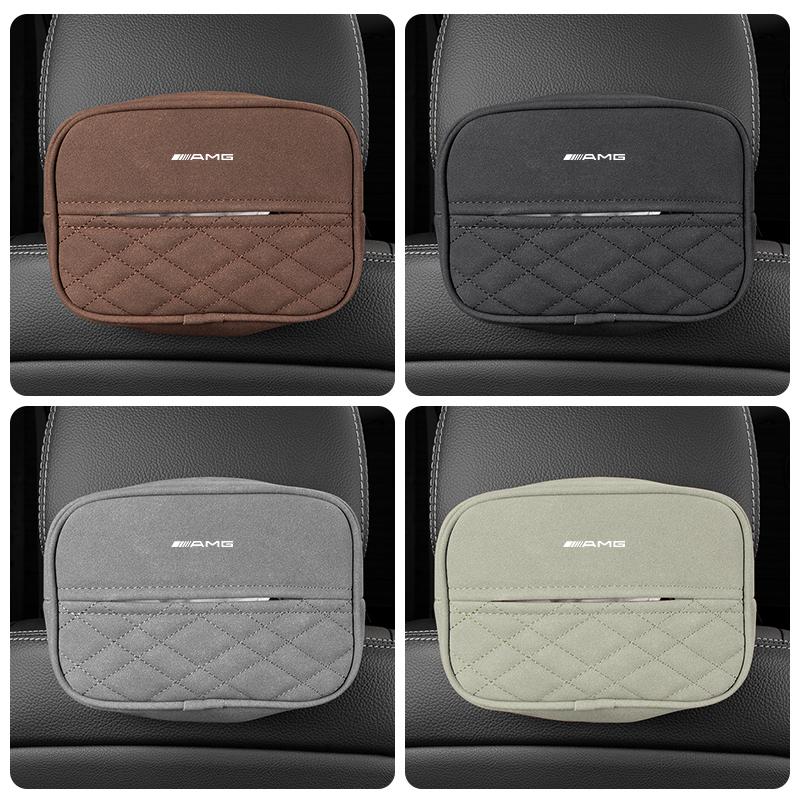 Keychain Car Tissue Bag Seat Back Hanging Paper Towel Box For Mercedes Benz AMG Smart Fortwo 451 450 453 EQ Forfour Coupe Cabri